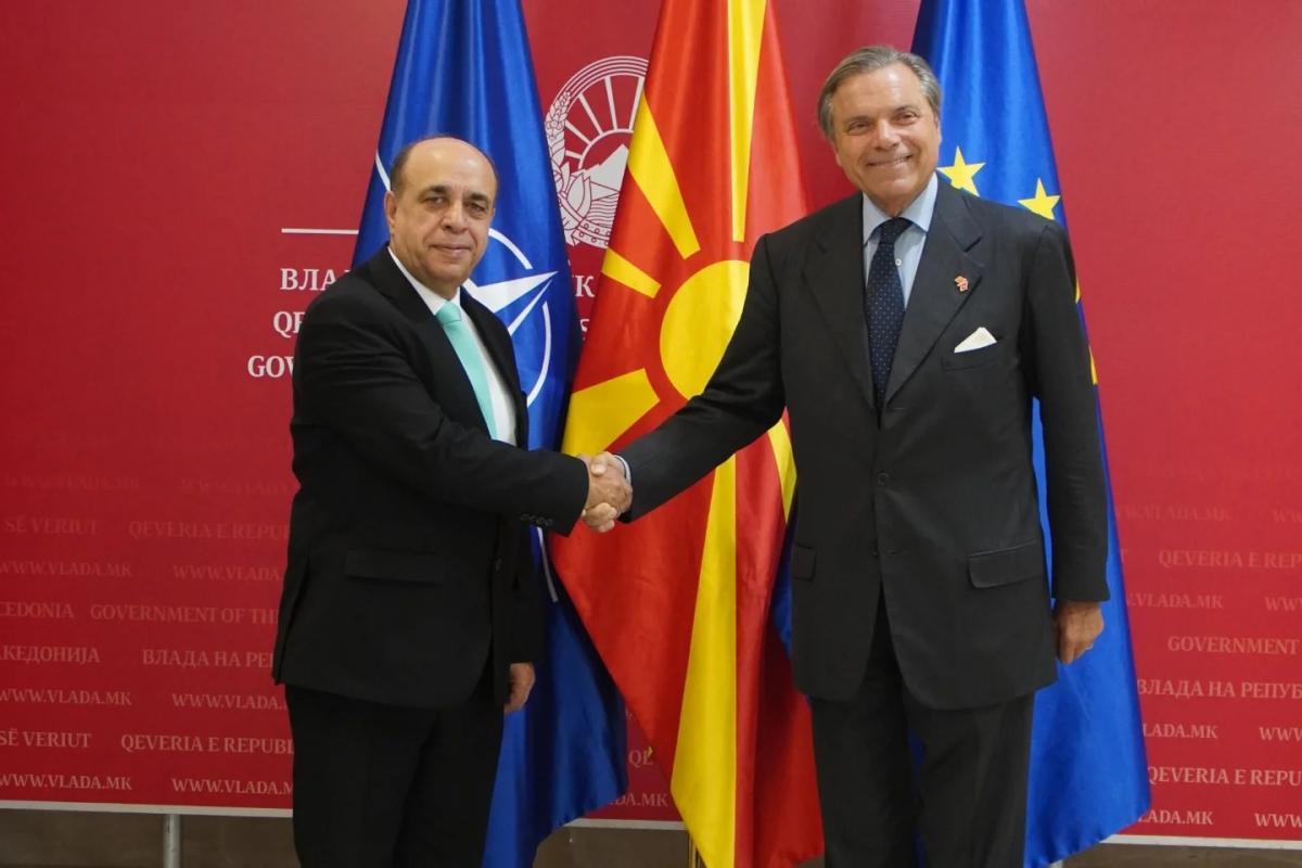 Министерот Салиу на работна средба со амбасадорот на Суверениот воен ред на Малта, Н. Е. Франческо Саверио Џусти