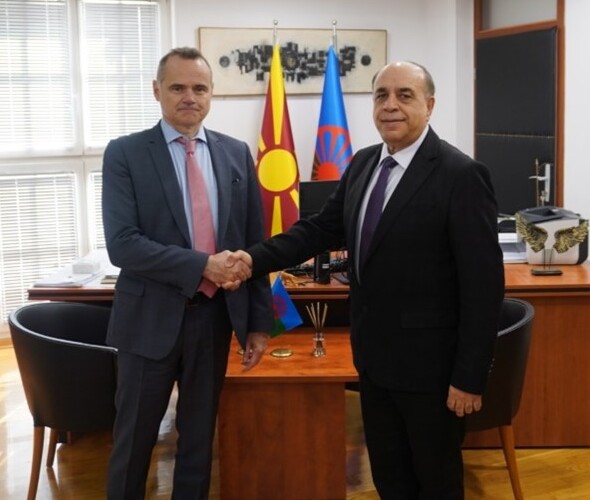 Министерот Салиу во својот кабинет го пречека амбасадорот на Француската Република, Н.Е. Кристо Ле Риголер